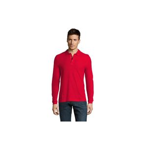 WINTER II muška polo majica sa dugim rukavima - Crvena, 3XL 