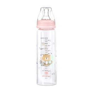 Kikka Boo Staklena flašica Savanna 240ml 3m+ Pink