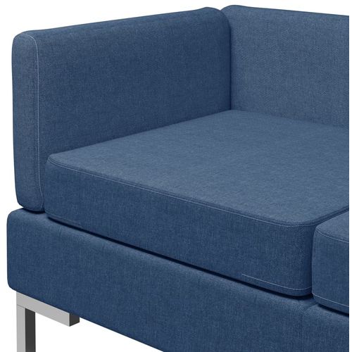 4-dijelni set sofa od tkanine plavi slika 13