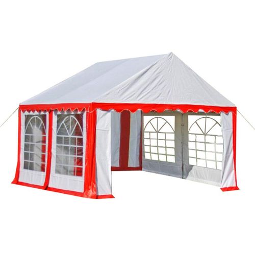 Vrtni šator od PVC-a 3 x 4 m crveno-bijeli slika 4