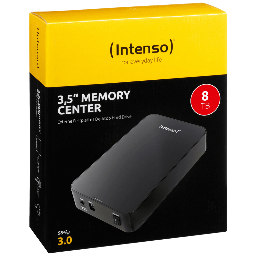 (Intenso) Eksterni HDD 3.5", kapacitet 8TB, USB 3.0, crna boja - HDD3.0-8TB/Memory-center slika 1