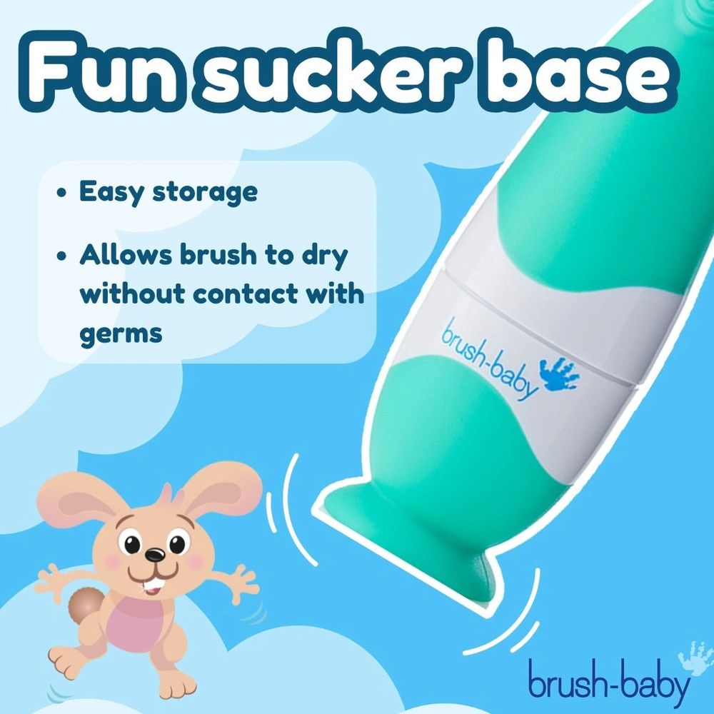 Brush-Baby Dječija električna četkica BabySonic (0-3 godine), Tirkiz slika 6