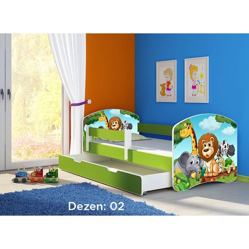 Deciji krevet ACMA II 180x80 F + dusek 6 cm GREEN2 slika 1