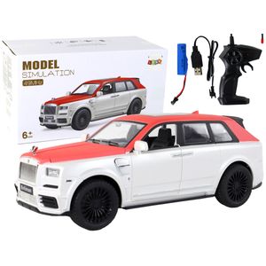 Automobil r/c 1:20 bijeli i crveni pilotski automobil
