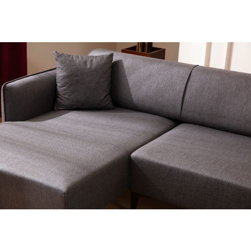 Atelier Del Sofa Kutna garnitura, Tamno siva, Belissimo Left - Dark Grey slika 3