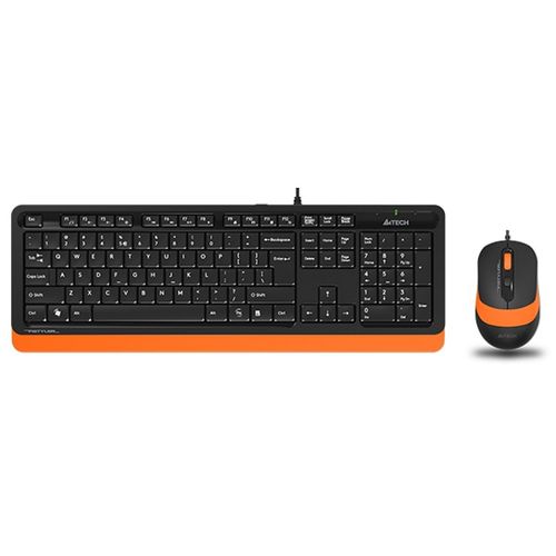 A4 TECH Žična tastatura i miš F1010 Fstyler (Crna/Narandžasta) slika 1