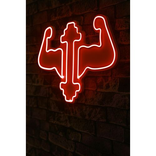 Wallity Ukrasna plastična LED rasvjeta, Gym Dumbbells WorkOut - Red slika 9