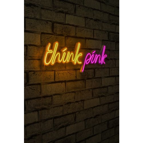 Wallity Ukrasna plastična LED rasvjeta, Think Pink - Yellow slika 11