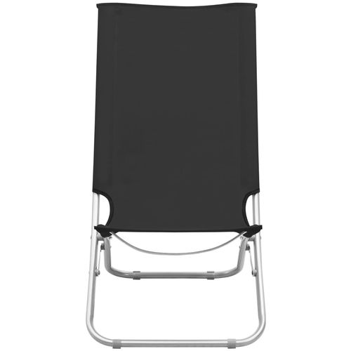 Sklopive stolice za plažu od tkanine 2 kom crne slika 11