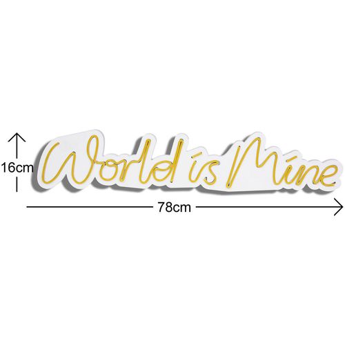 Wallity Ukrasna plastična LED rasvjeta, World is Mine - Yellow slika 5