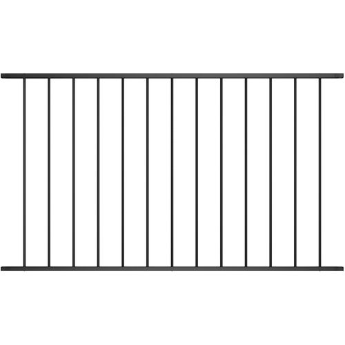 Panel za ogradu od čelika obloženog prahom 1,7 x 1,25 m crni slika 6