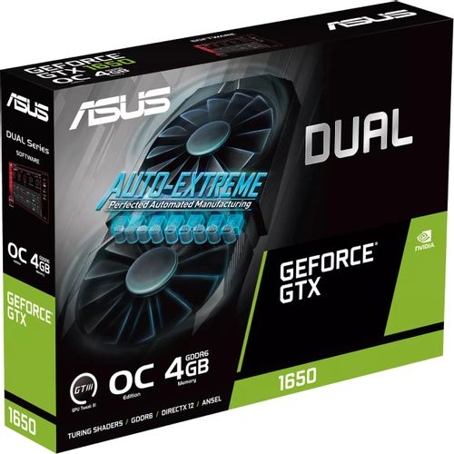 ASUS nVidia GeForce GTX 1650 4GB 128bit DUAL-GTX1650-O4GD6-P-EVO grafička karta slika 1
