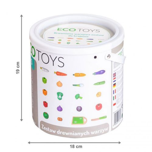 Eco Toys Set Od 20 Delova Drveno Povrće slika 2