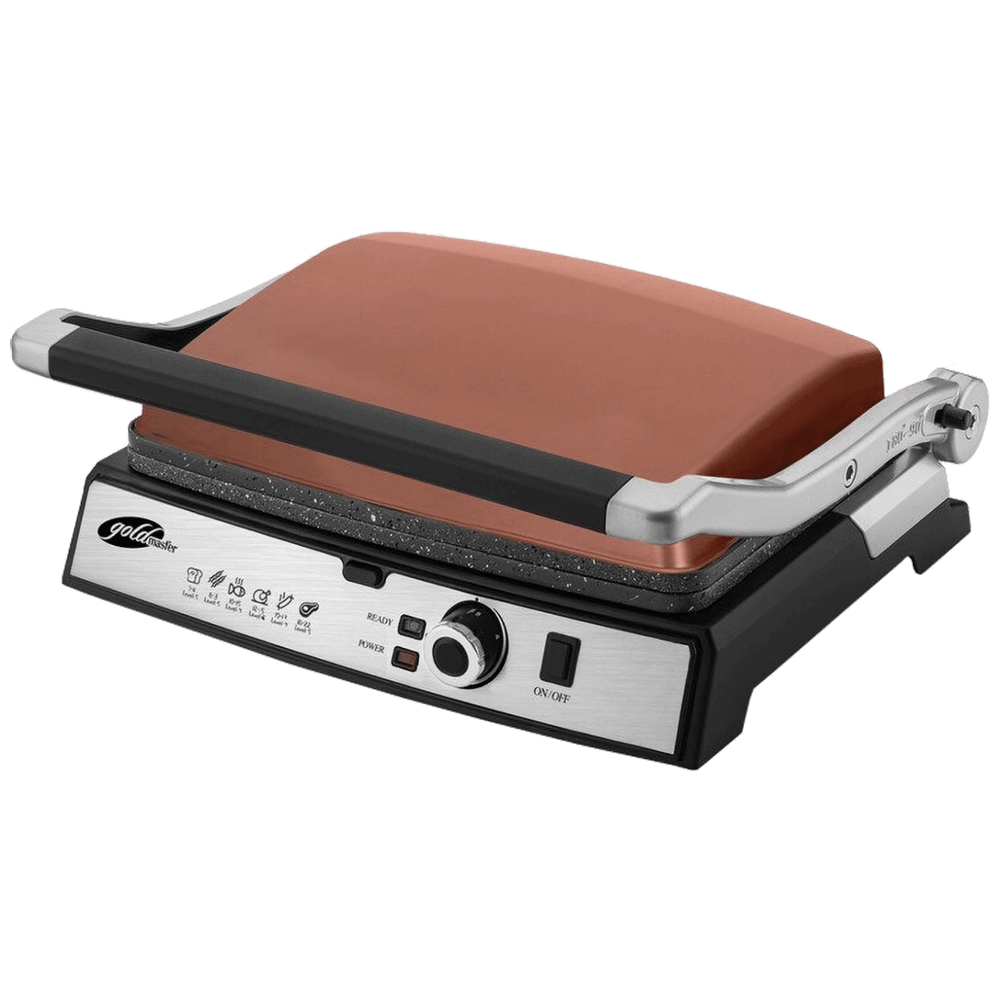 Goldmaster Grill kontaktni, granitni premaz, otvaranja za 180°, 2000W - GM-7450G Tostmix - Gold slika 1