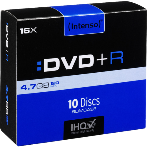 (Intenso) DVD+R 4,7GB pak. 10 komada Slim Case - DVD+R4,7GB/10Slim slika 1