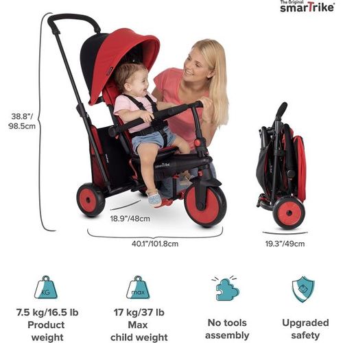 Smart Trike Tricikl Str3 Plus 6u1 - Crveni slika 6