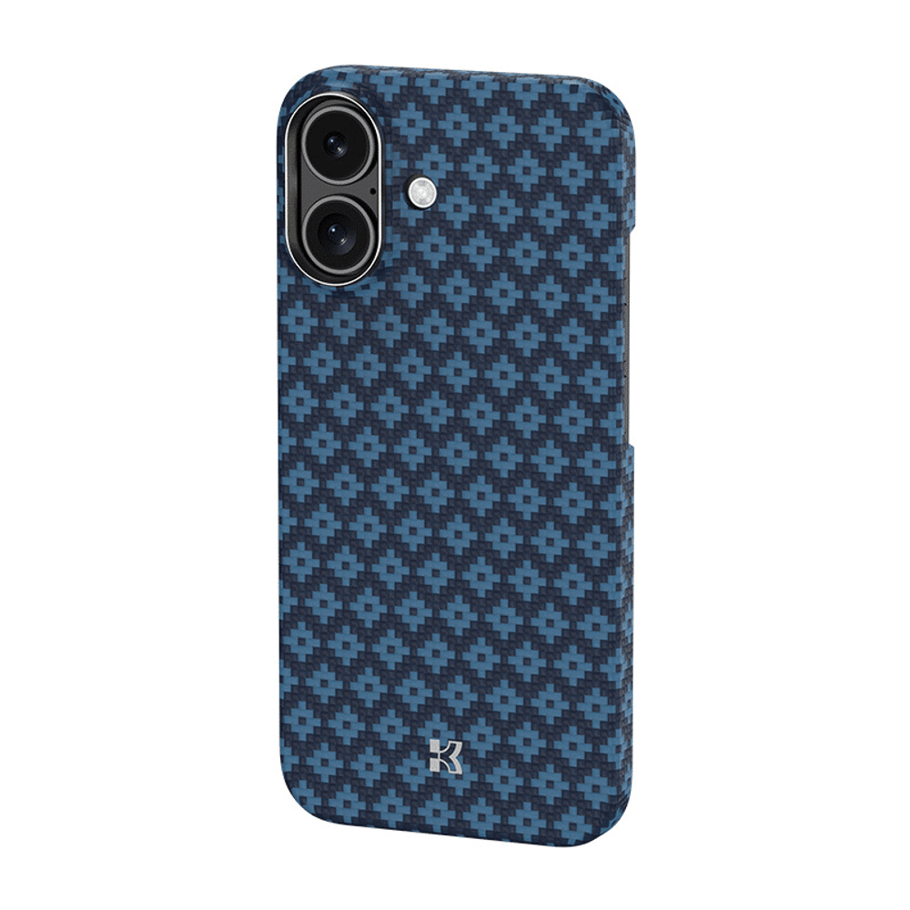 Benks Magnetic Air Armor Grid Kevlar maska ​​s metalnim okvirom 600D za iPhone 17 plava slika 2
