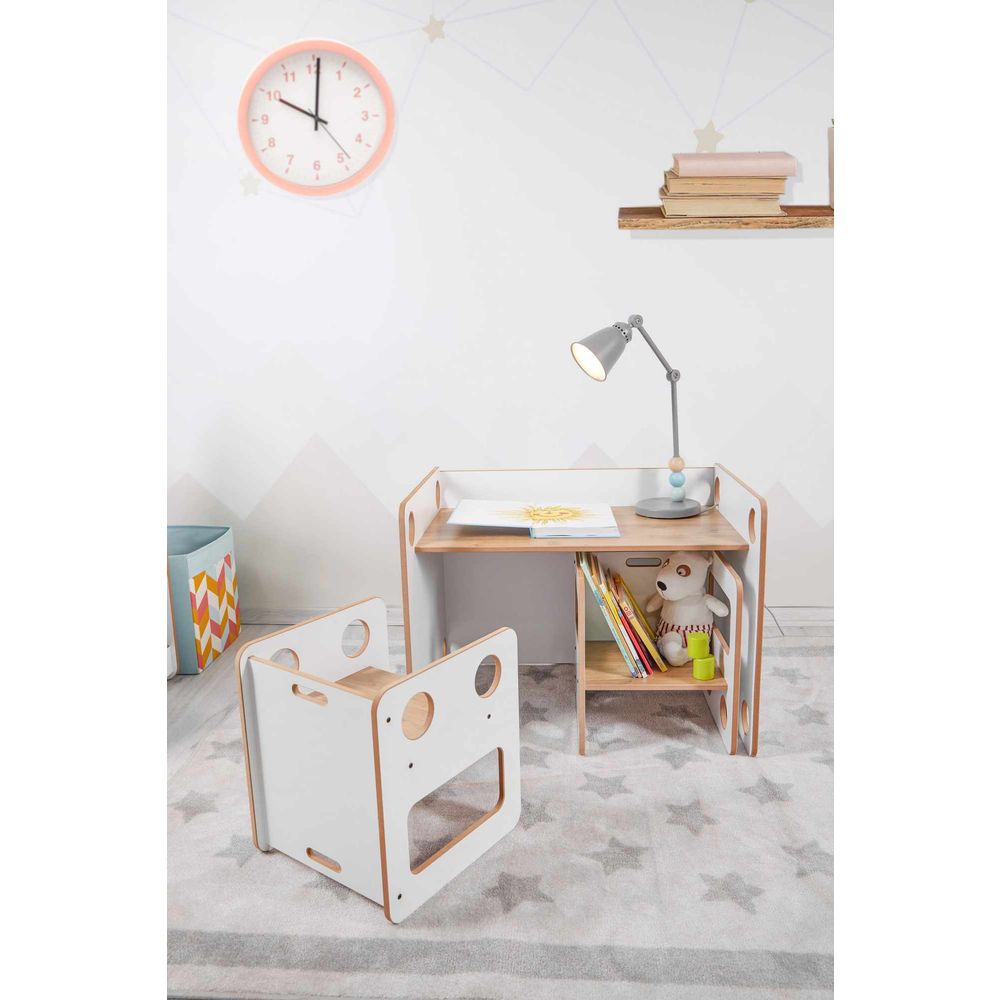 Set stola za djecu Goldfinch 2, boje: bijela, prirodna slika 8