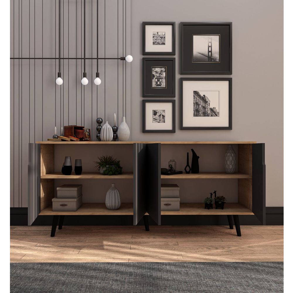 Dresser (konzola) "Latina Modern 180" - boje: Saphir Hrast, Antracit slika 3