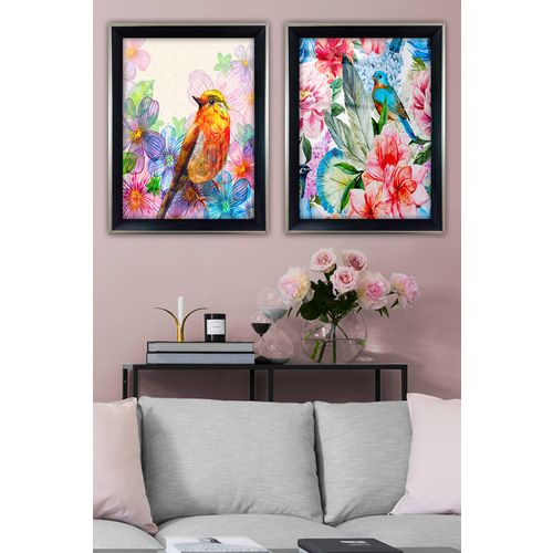 SGC7436502515545 Multicolor Decorative Framed Painting (2 Pieces) slika 1