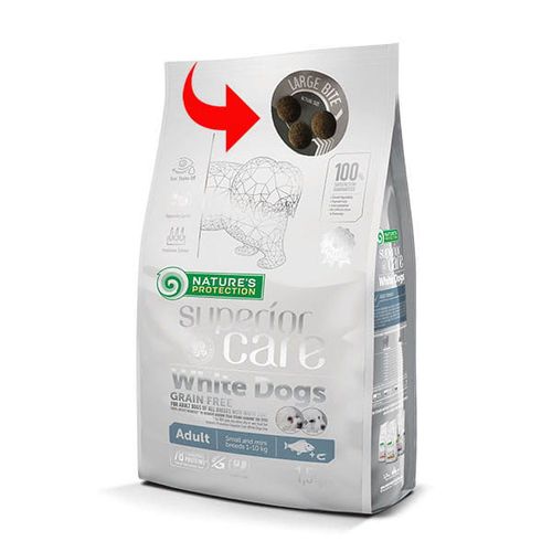 Nature's Protection Superior Care White Dog Large Adult Bela Riba 10 kg slika 1