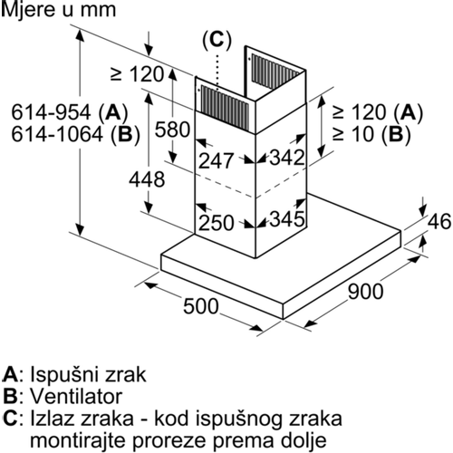 Bosch zidna napa DWB98JQ50 slika 6