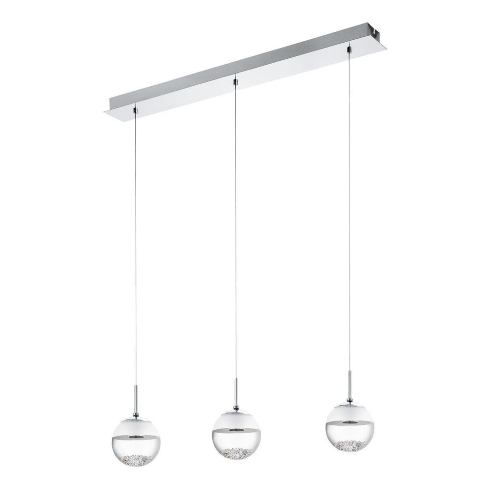 Eglo Montio 1 Visilica sa 3 LED Sijalice, 3x5W, Krom/Staklo Prozirno slika 1