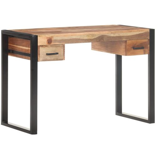 Radni stol 110x50x76 cm od masivnog drva s obradom od šišama slika 41