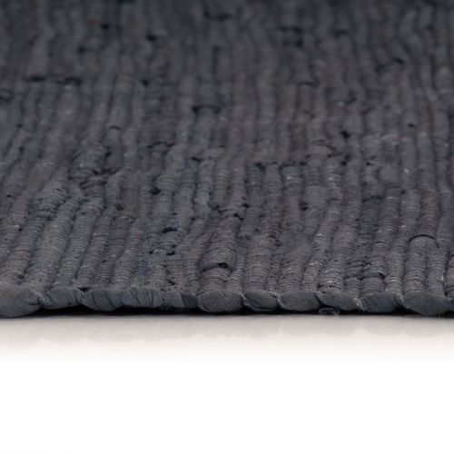 Ručno tkani tepih Chindi od pamuka 80 x 160 cm boja antracita slika 15