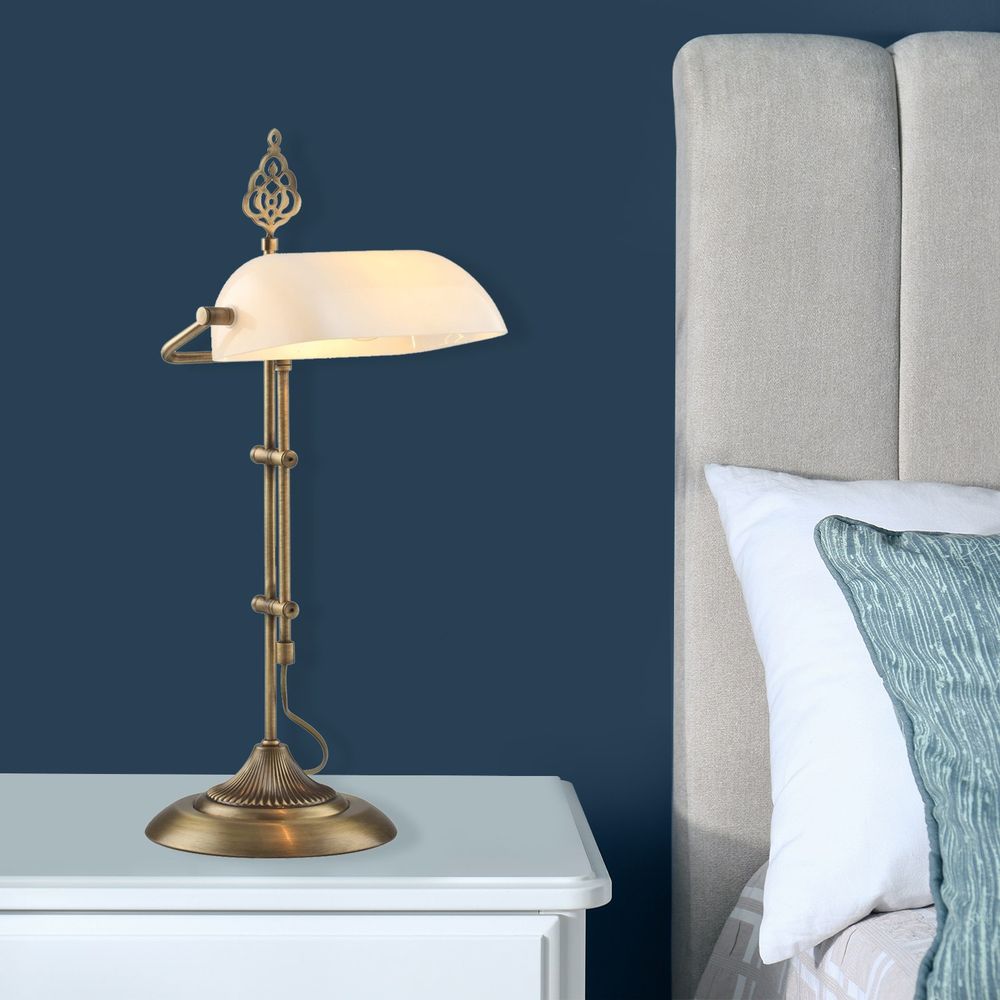 ML-9063-White Vintage Stolna Lampa slika 1