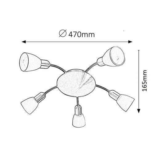 Rabalux Soma spot E14 5x40W opal Spot rasveta slika 3