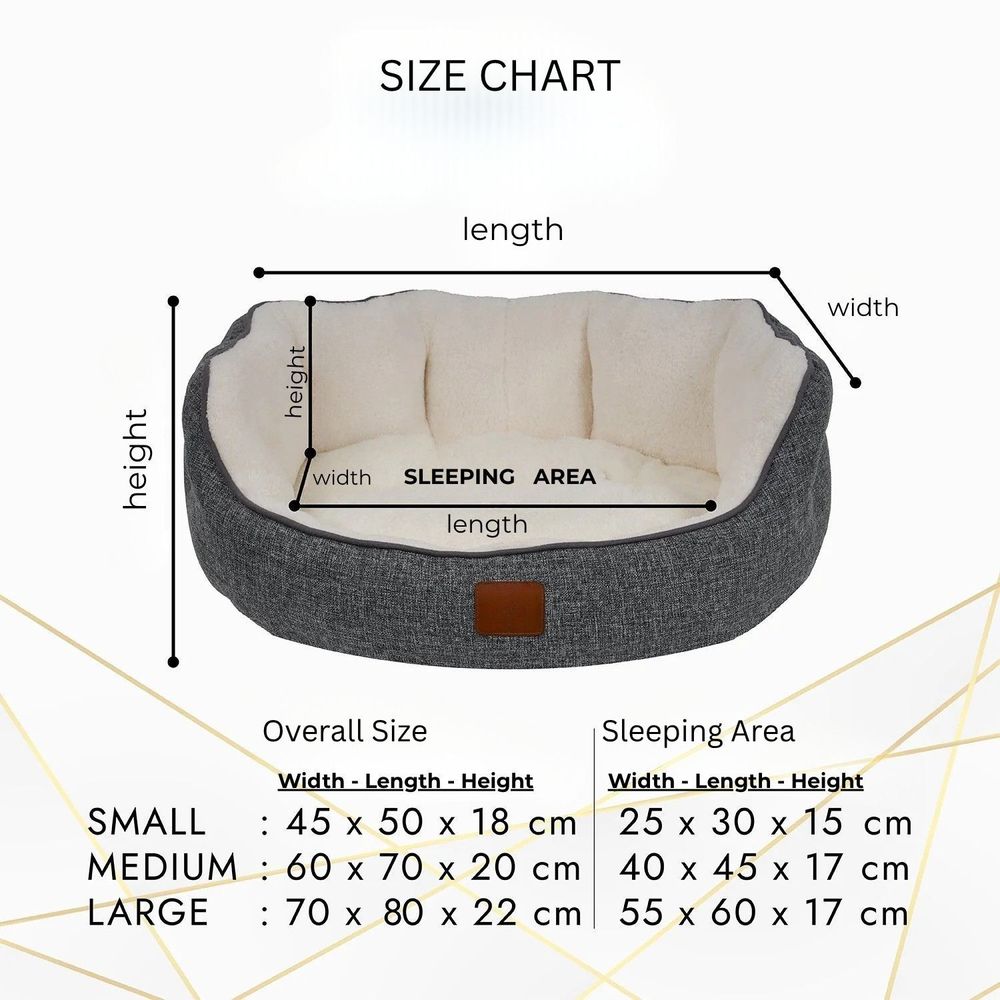Pet bed Coco M, colours: grey, white slika 6