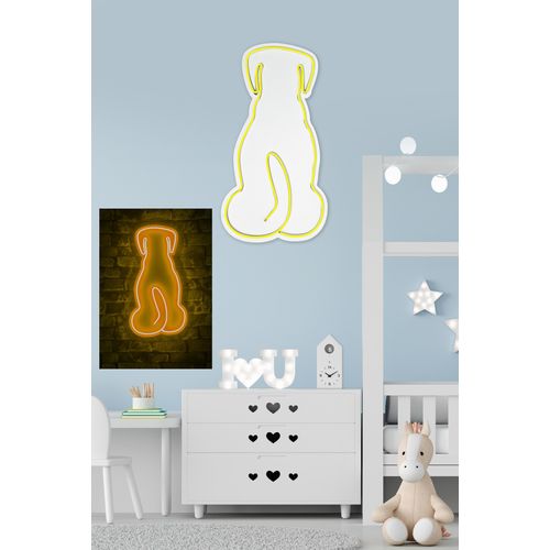 Wallity Ukrasna plastična LED rasvjeta, Doggy - Yellow slika 3