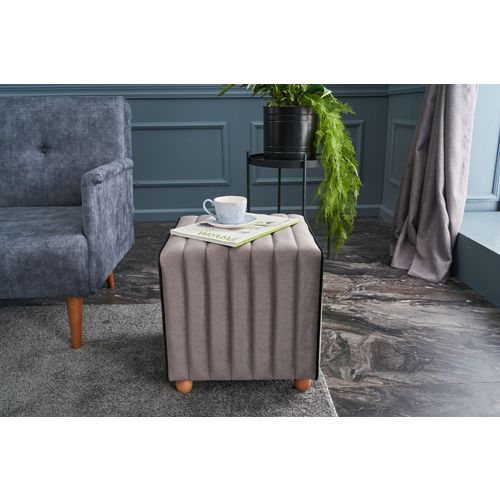 Atelier Del Sofa Tabure, Sivo, Mona Puf - Grey slika 1