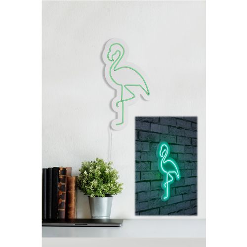 Wallity Ukrasna plastična LED rasvjeta, Flamingo - Green slika 12