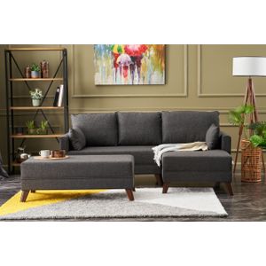 Bella Mini Ugao Sofa Desno - Antracit Trosjed na Razvlačenje