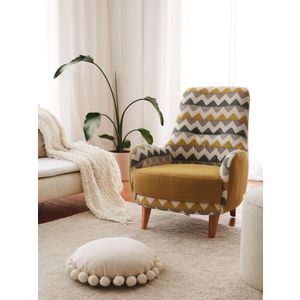 Zikzak - Yellow Multicolor Wing Chair