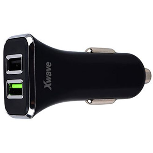 Xwave C22-2 USB brzi auto punjač/Dual 2xUSB/3,1A/2A utičnica/5 do 12V/Crna slika 3