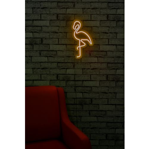 Wallity Ukrasna plastična LED rasvjeta, Flamingo - Yellow slika 3