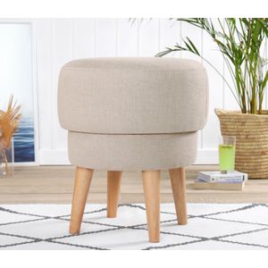 Veccio - Beige Beige Pouffe