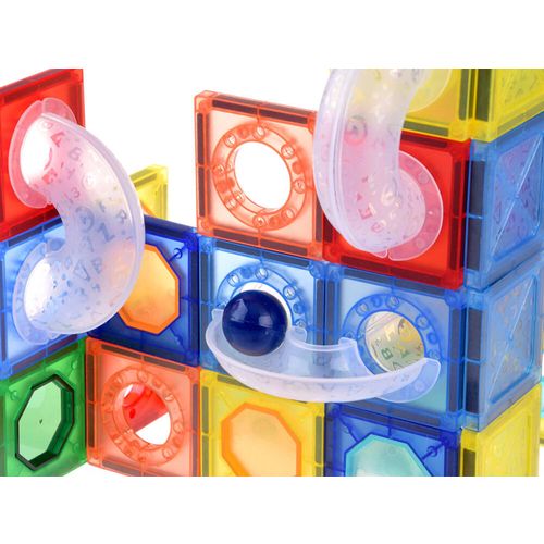 Set kreativnih magnetnih oblika staza za kuglice 123 elemenata slika 4