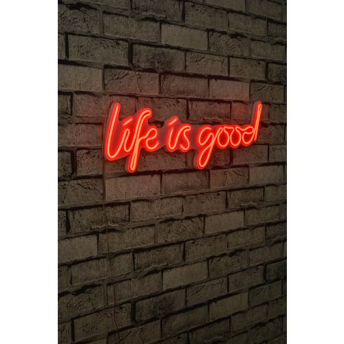 Wallity Ukrasna plastična LED rasvjeta, Life Is Good - Red slika 10