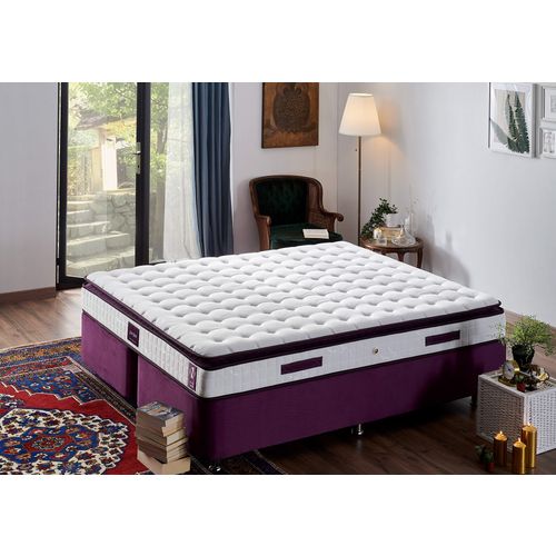 Woody Fashion Madrac, Bijela boja Ljubičasta, Purple 160x200 cm Double Size Padded Soft Mattress slika 2