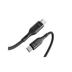 VEGER CC01 pleteni kabel USB-C na USB-C, 60W, 1.2 m, crni