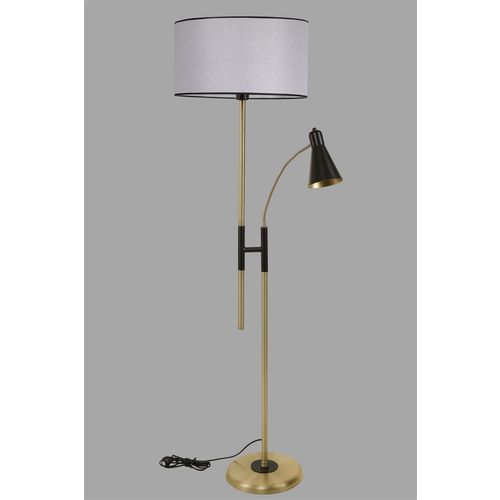 Forza Eskitme Lambader Silindir Açık Hasır Gri Abajurlu Light Grey Floor Lamp slika 2