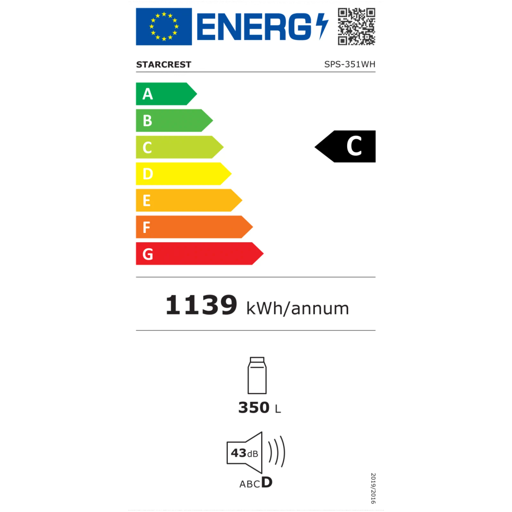 STARCREST profesionalna rashladnja vitrina SPS-300WH 300 L bijela slika 7