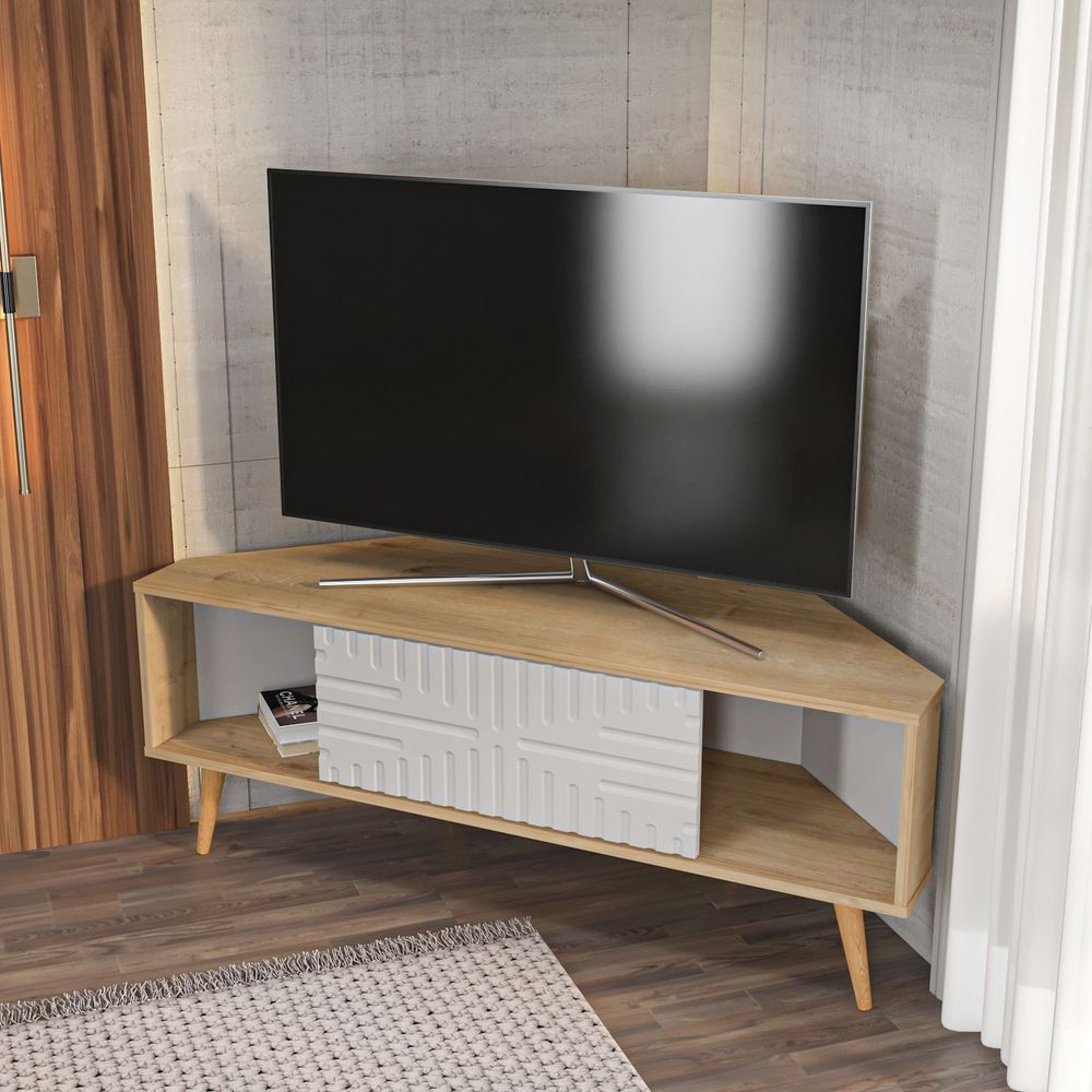 TV Stalak Mora u Bojama Safirnog Hrasta i Bijele slika 4