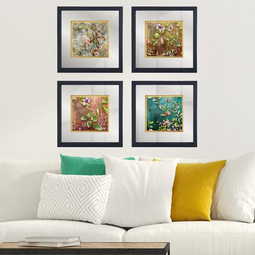 CAM16501495303 Multicolor Decorative Framed Painting (4 Pieces) slika 1
