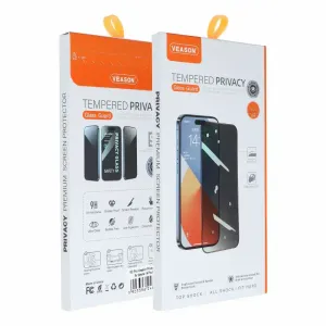 Kaljeno staklo 6D Pro Veason Privacy Glass - za iPhone 12 / 12 Pro crno