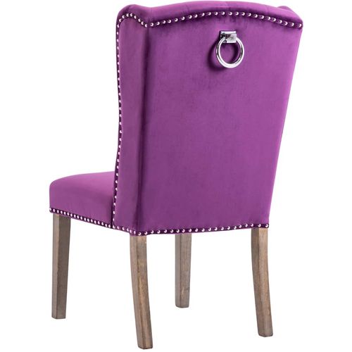 Blagovaonska stolica ljubičasta baršunasta slika 24